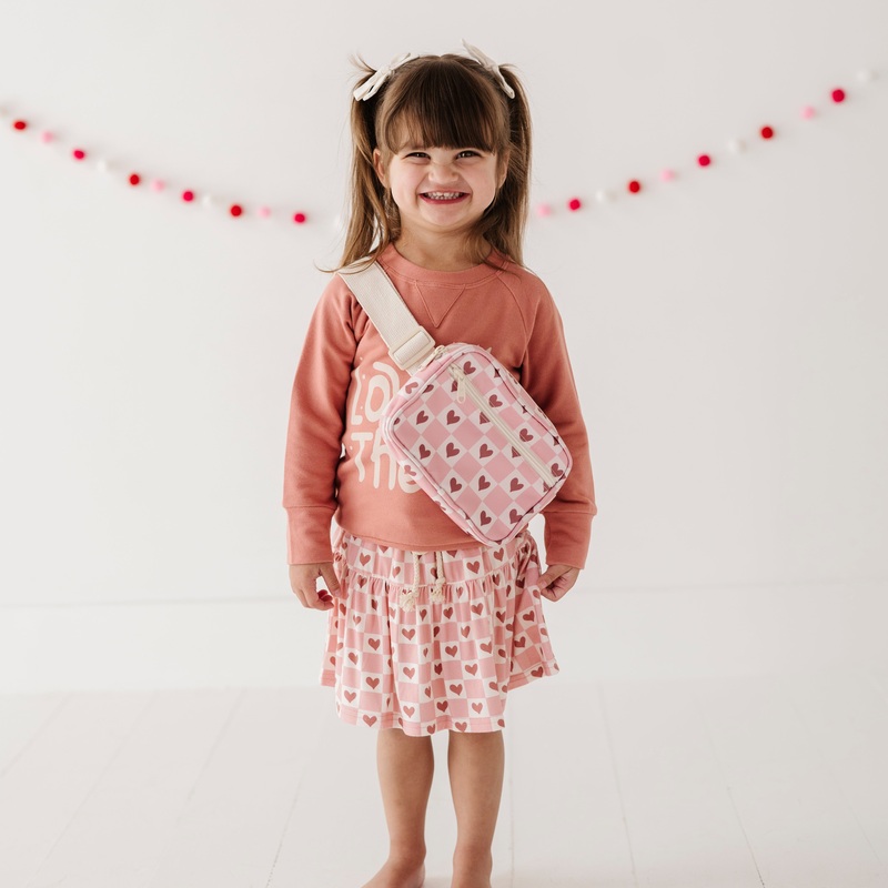 Baby Sprouts Mini Belt Bag | Ruby Hearts