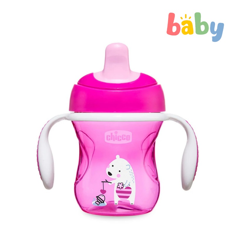 Chicco Training Cup, 6M+, 200ml (Available in 4 Colors) Pink