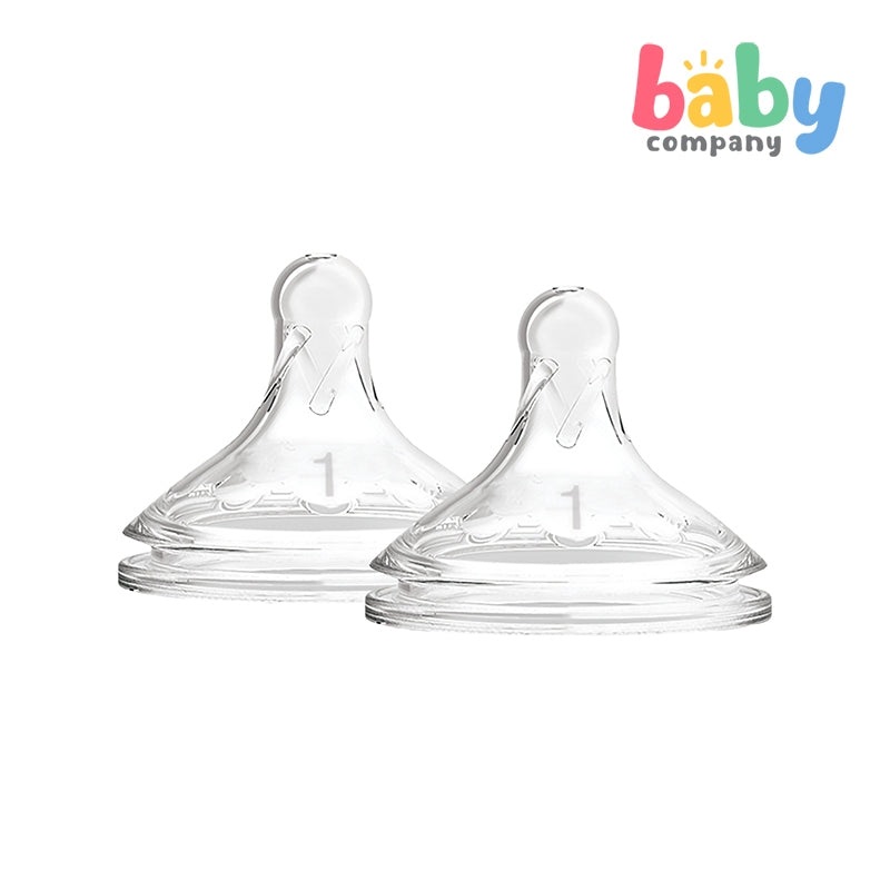 Dr. Brown’s 2-pack Options+ Wide-Neck Nipple Level 1