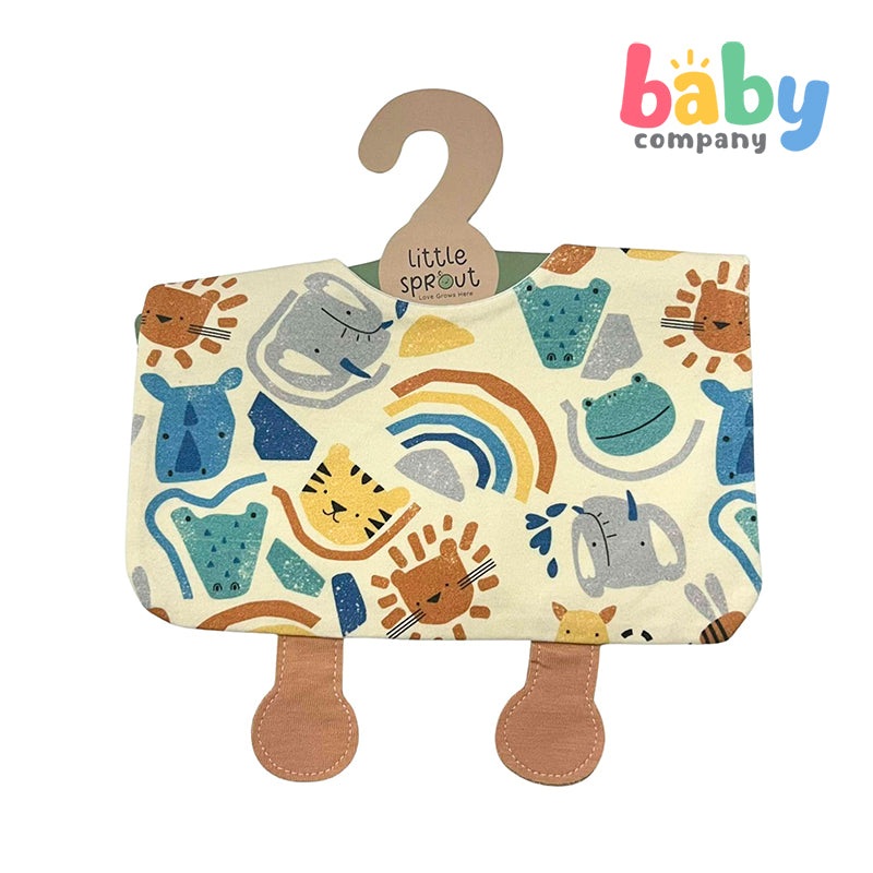 Little Sprout Square Bib – Zoo Pendant Critters