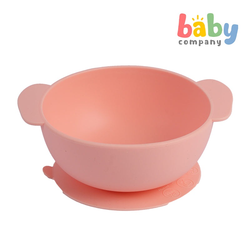 Mom & Baby Silicone Bowl, Elephant – Peach