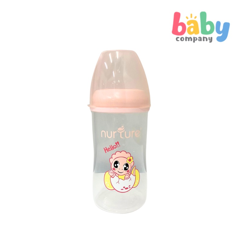 Nurture Wide-Neck Feeding Bottle 12 oz Pink