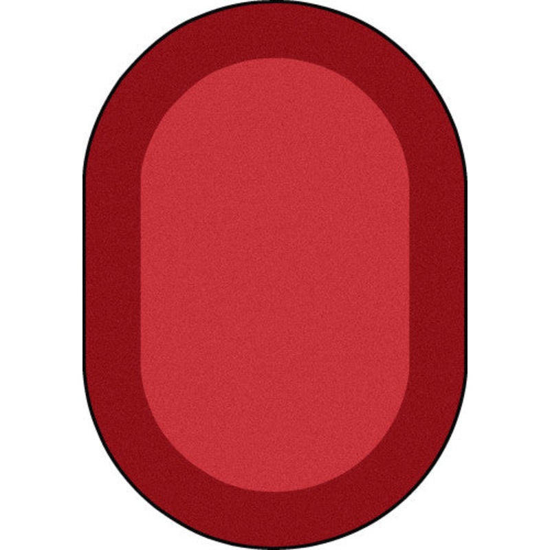 All Around Rug, 7’8″ x 10’9″ Oval, Red