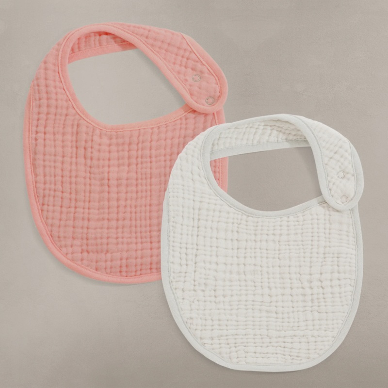 Bibs 2 pack Eggshell-Rose