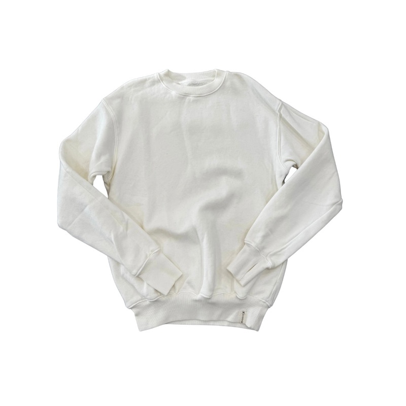 Cotton Fleece Oversized Sweater – Ecru