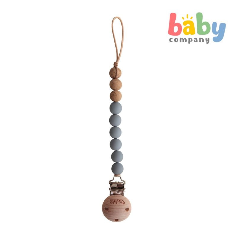 Mushie Pacifier Clips – Stone
