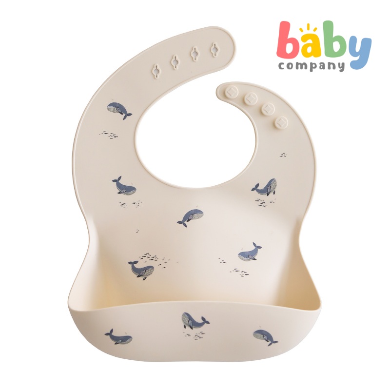 Mushie Silicone Bib – Whales