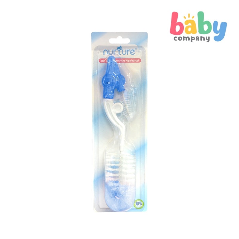 Nurture Rotary Bottle And Nipple Brush Blue