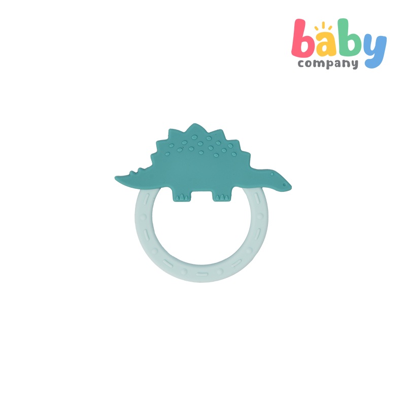 Playsmart Silicone Teething Ring – Dino, Blue