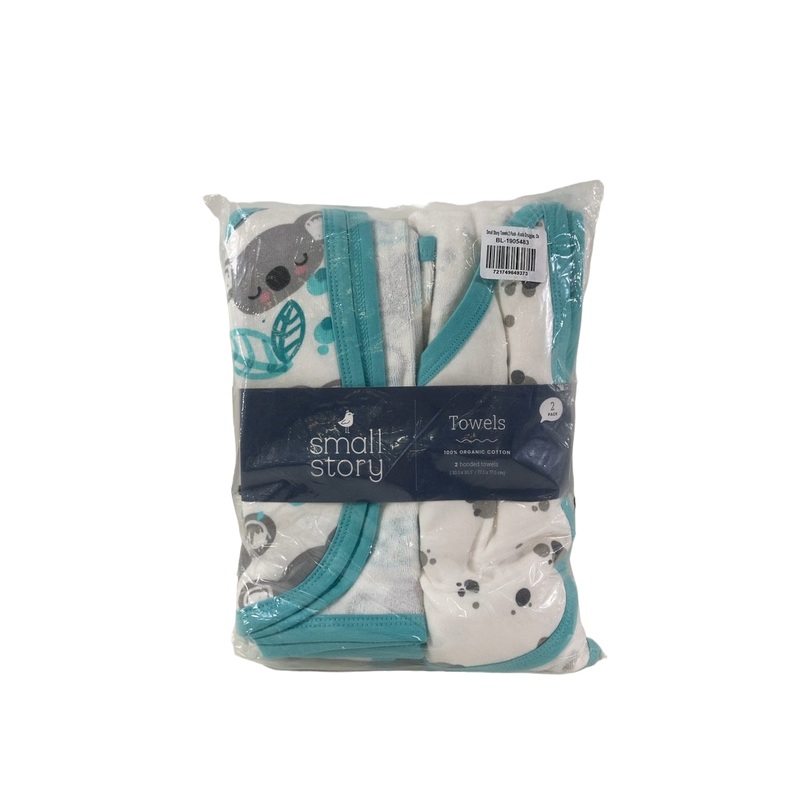Small Story Organic Hooded Towels 2 Pack, Koala Snuggles