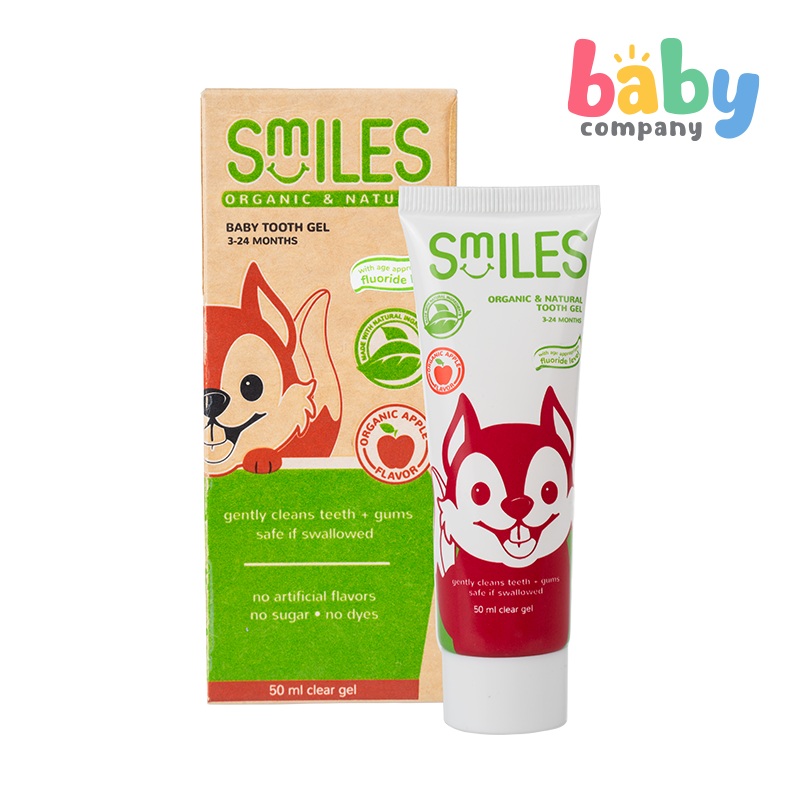 Smiles Organic and Natural Toothgel 50ml – Organic Apple