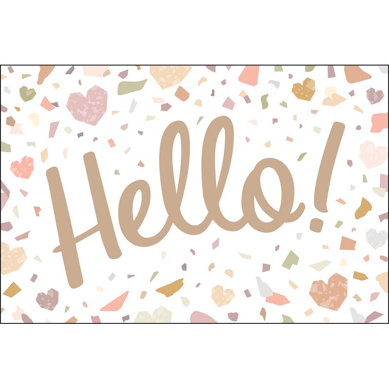 Terrazzo Tones Hello Postcards