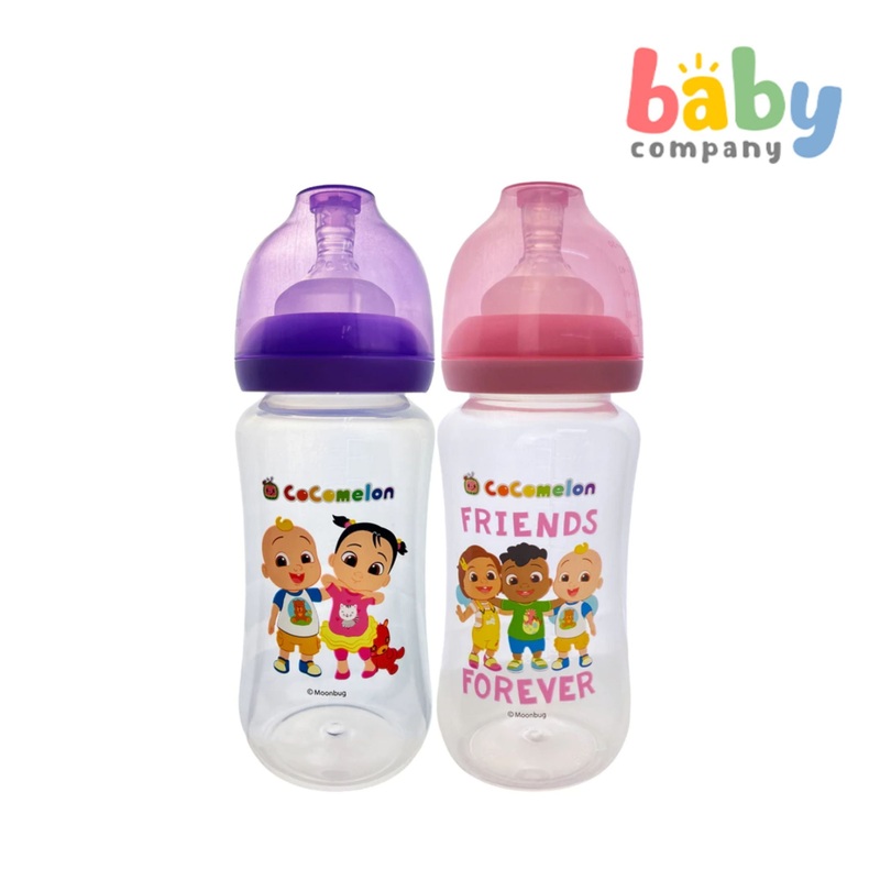 Cocomelon Feeding Bottle 12oz – Pack of 2 Pink and Yellow