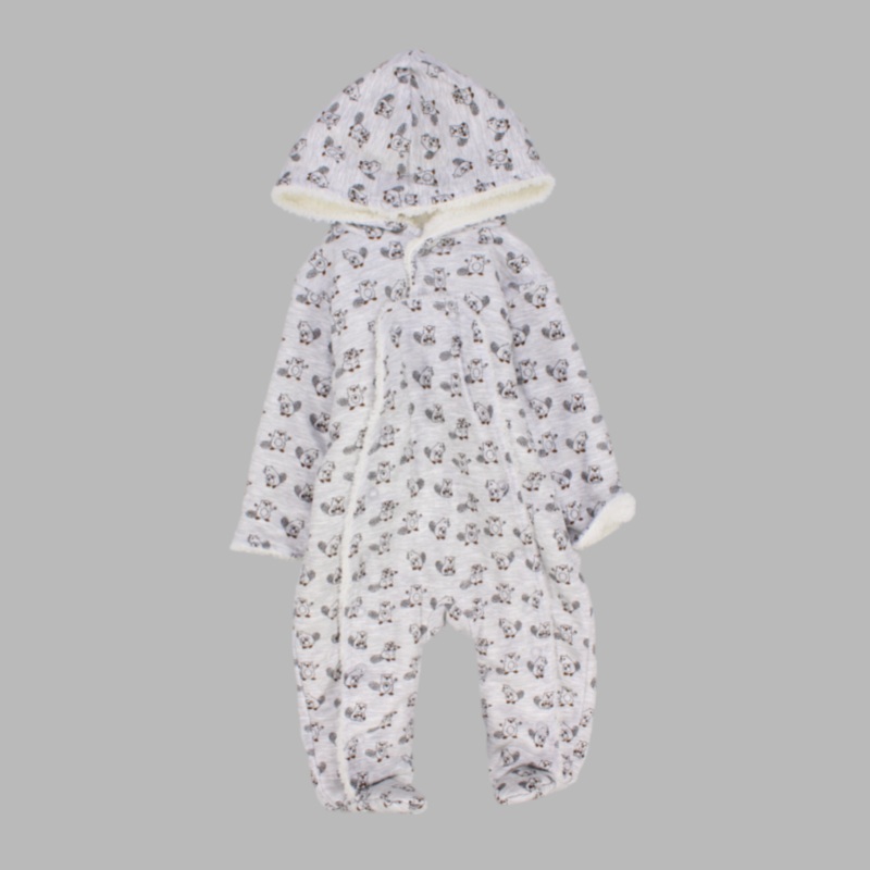 Cute Squirrel Long-Sleeved Hooded Overall