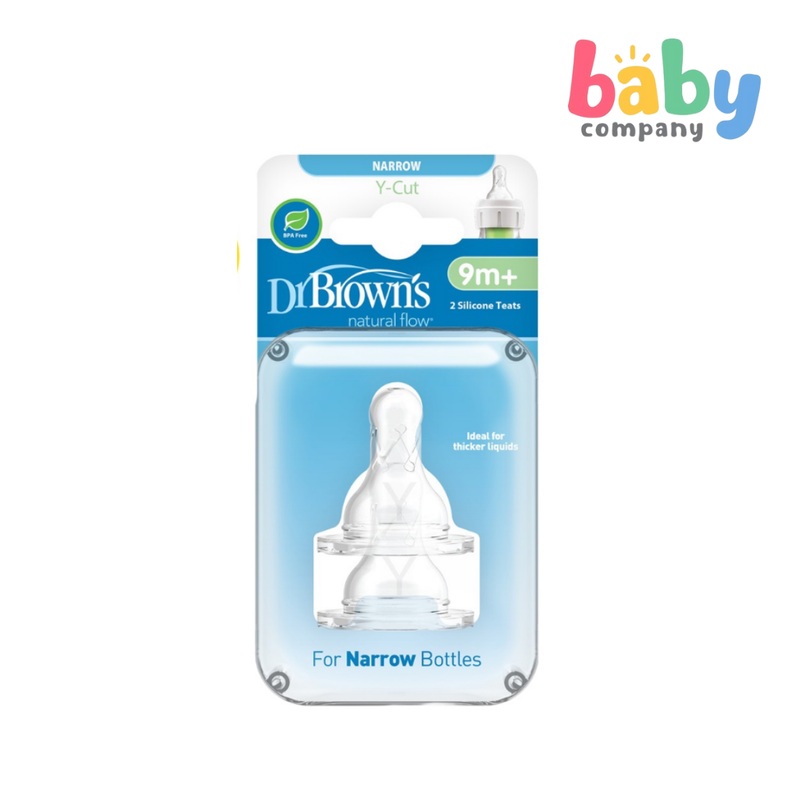 Dr. Brown’s 2-Pack Options Y-cut Narrow-Neck Nipples