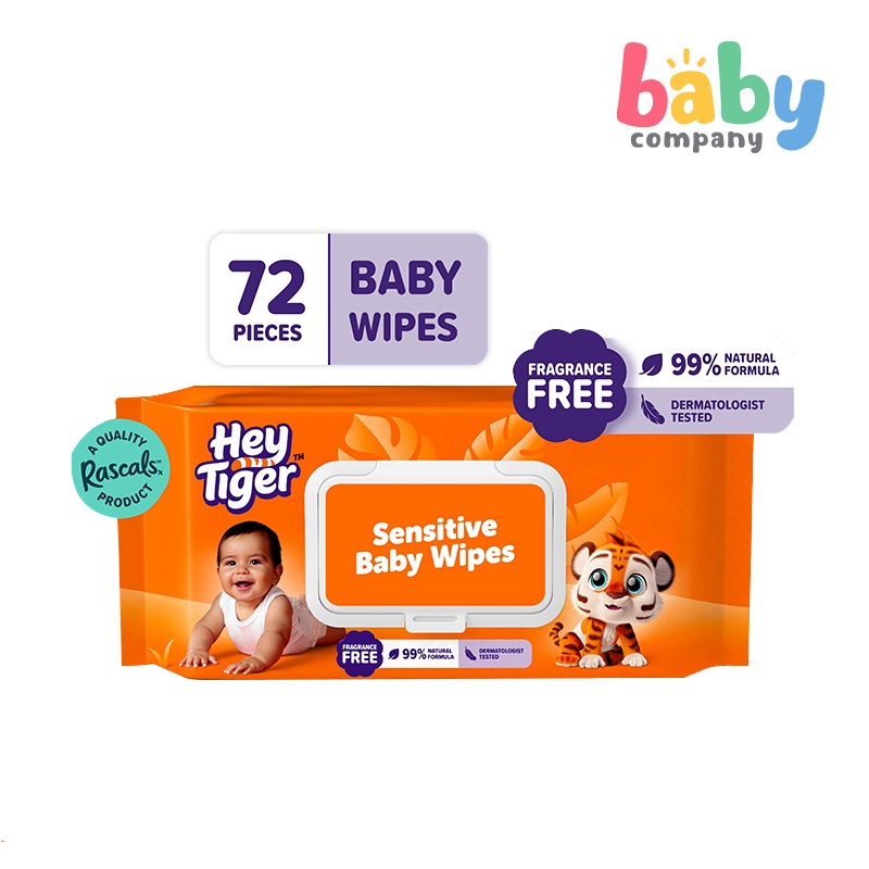 Hey Tiger Sensitive Baby Wipes – 72 Sheets