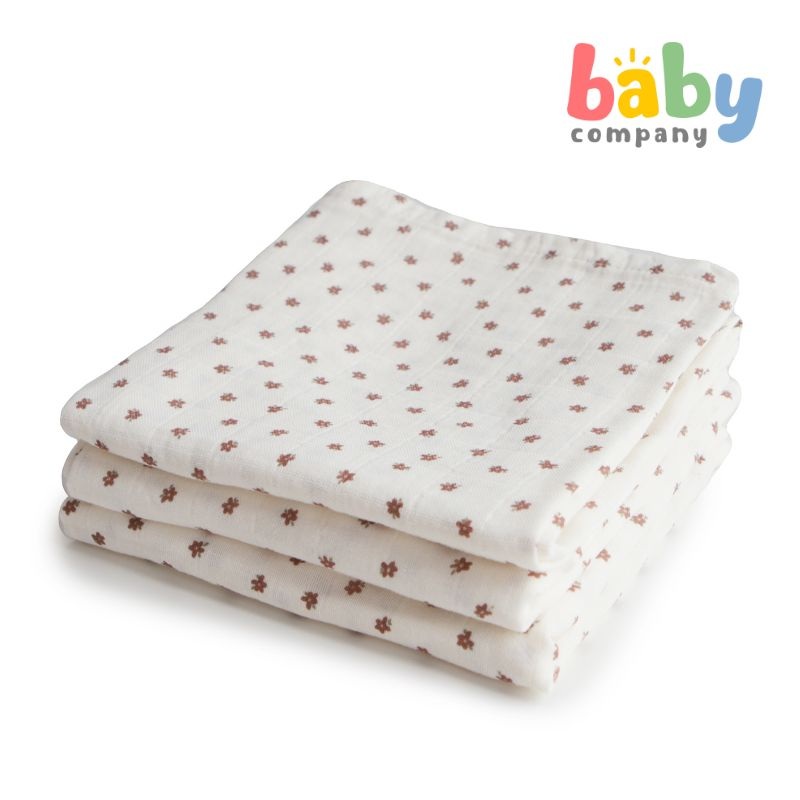Mushie 3-pack Muslin Cloth – Bloom
