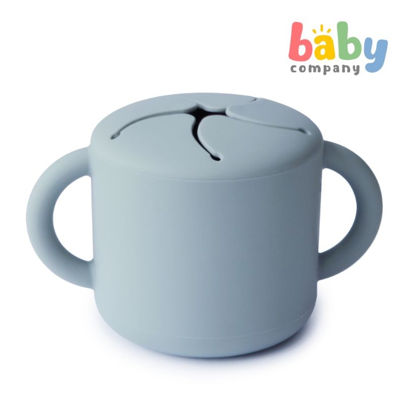 Mushie Silicone Snack Cup – Powder Blue