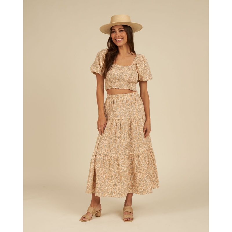 Rylee + Cru Women’s Tiered Midi-Skirt – Blossom