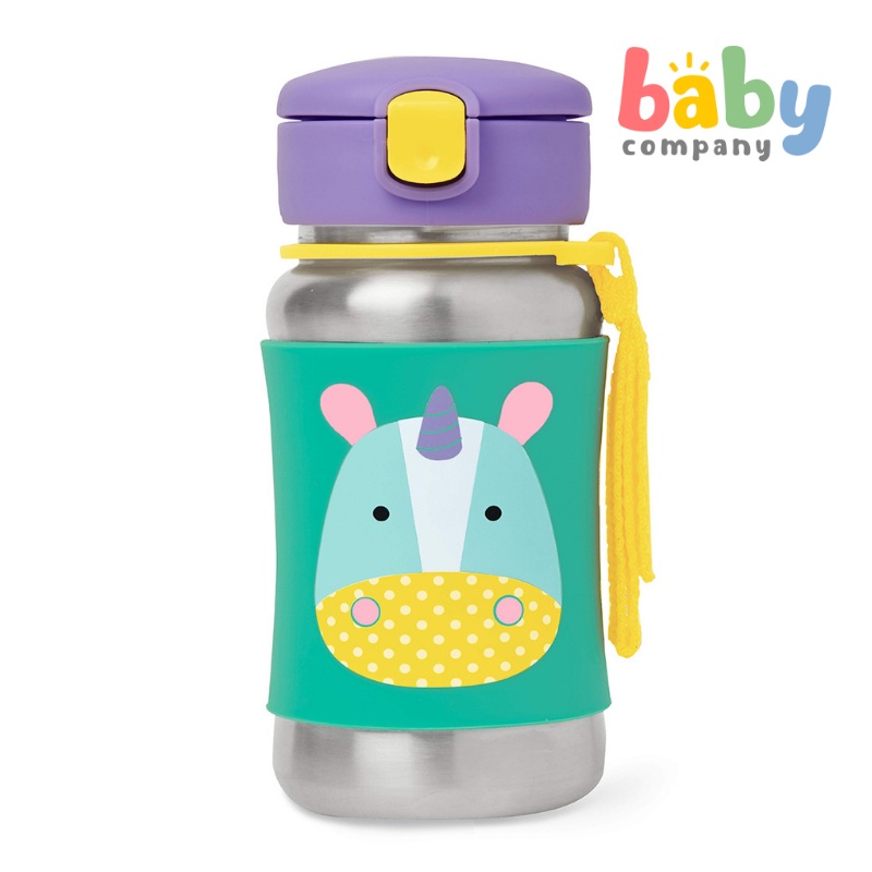 Skip Hop Zoo SS Straw Bottle – Unicorn