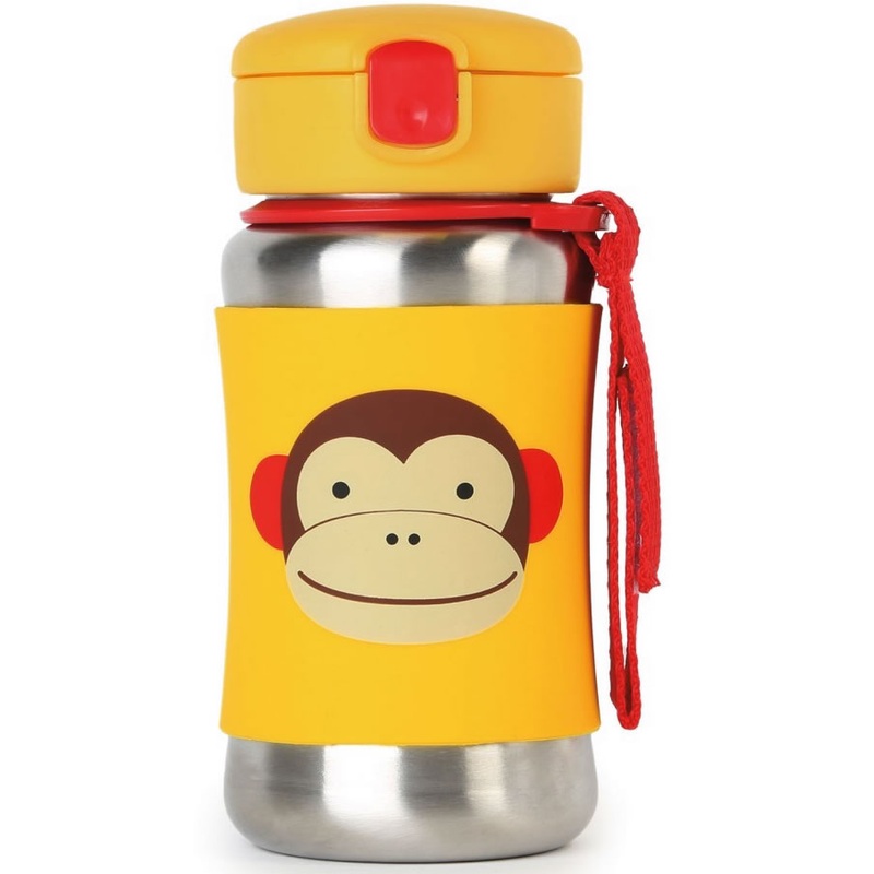 Skip Hop Zoo Stainless Steel Straw Bottle – Monkey