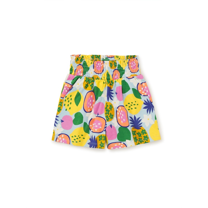 Tea Collection Paperbag High-Waist Shorts – Tropical Fruits