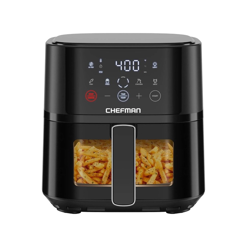 TurboFry Touch 4-Qt Easy-View Air Fryer – Black (See Description)