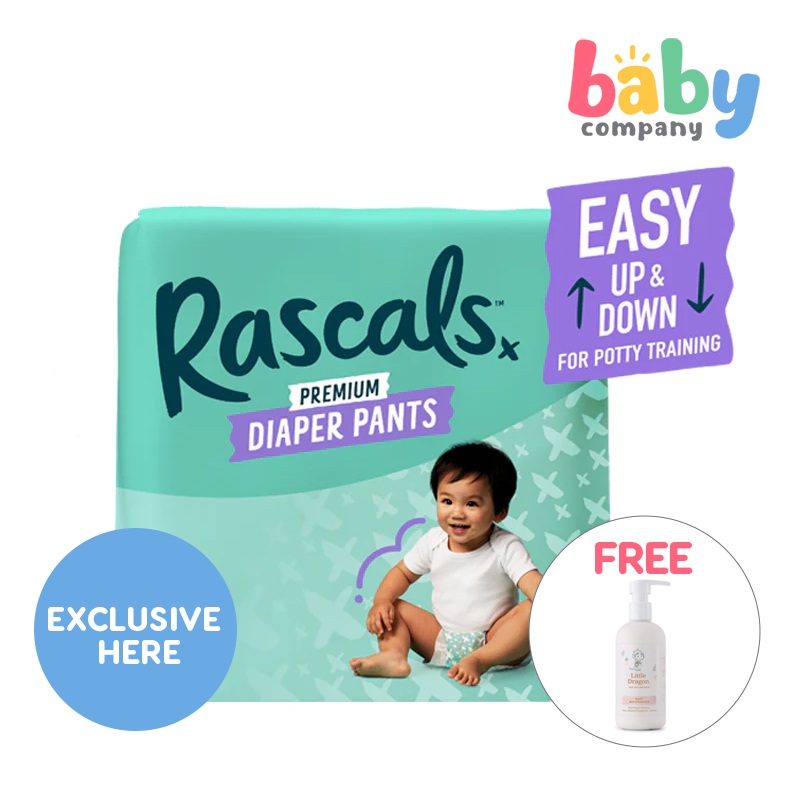 2 Packs of Rascals Tape Jumbo Large + FREE Little Dragon Gentle Baby Moisturizer