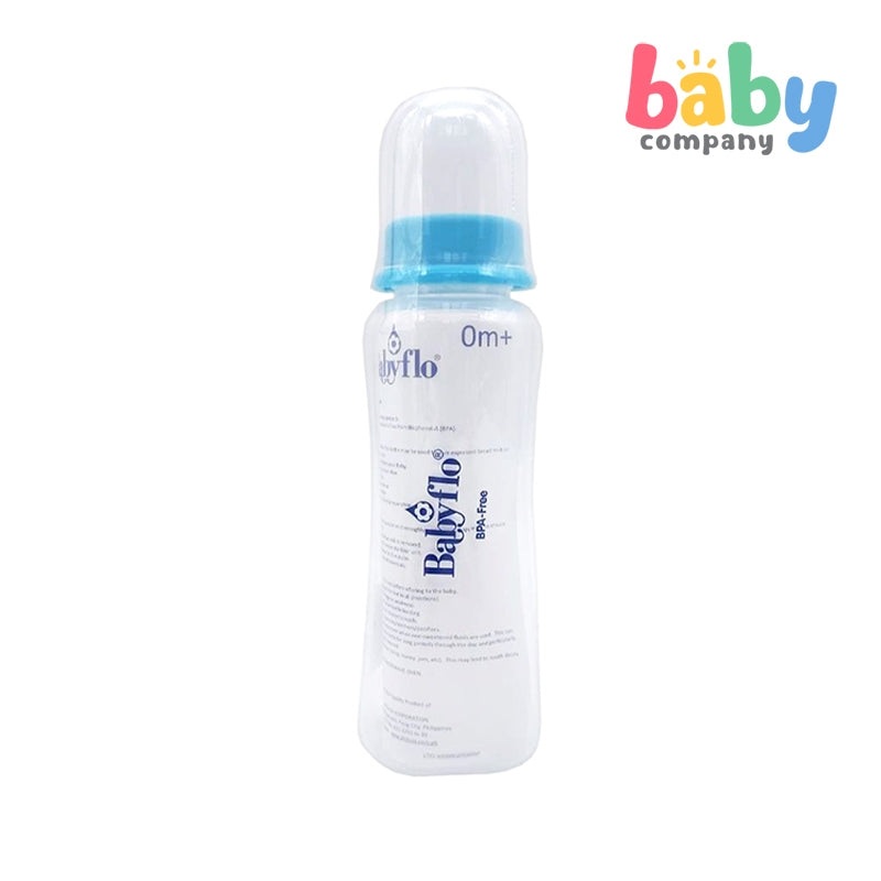Babyflo Plain Feeding Bottle 9oz Blue