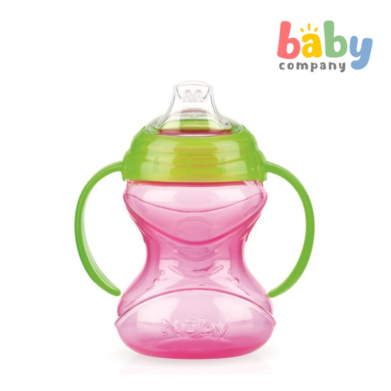 Nuby Grip N’ Sip Toddler Spout Cup with Twin Handles 4m+ – Pink