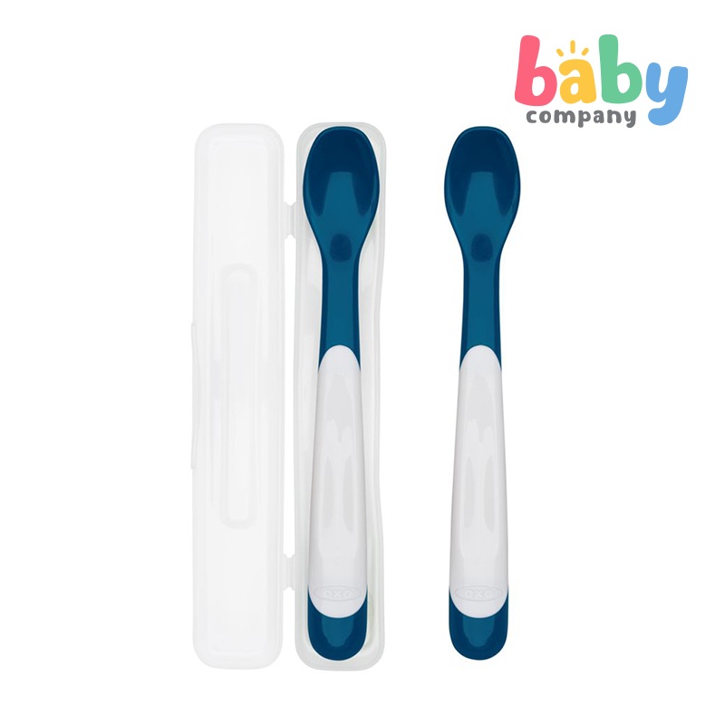 Oxo Tot On The Go Plastic Feeding Spoon – Navy