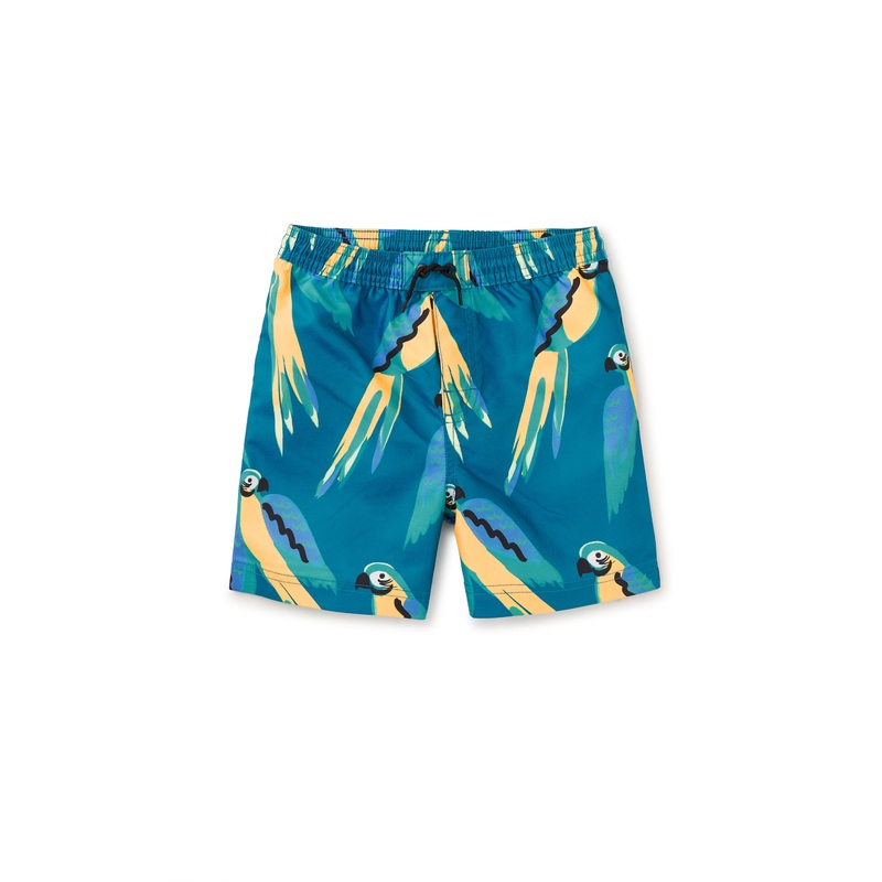Tea Collection Mid-Length Swim Trunks – Tropical Leaf