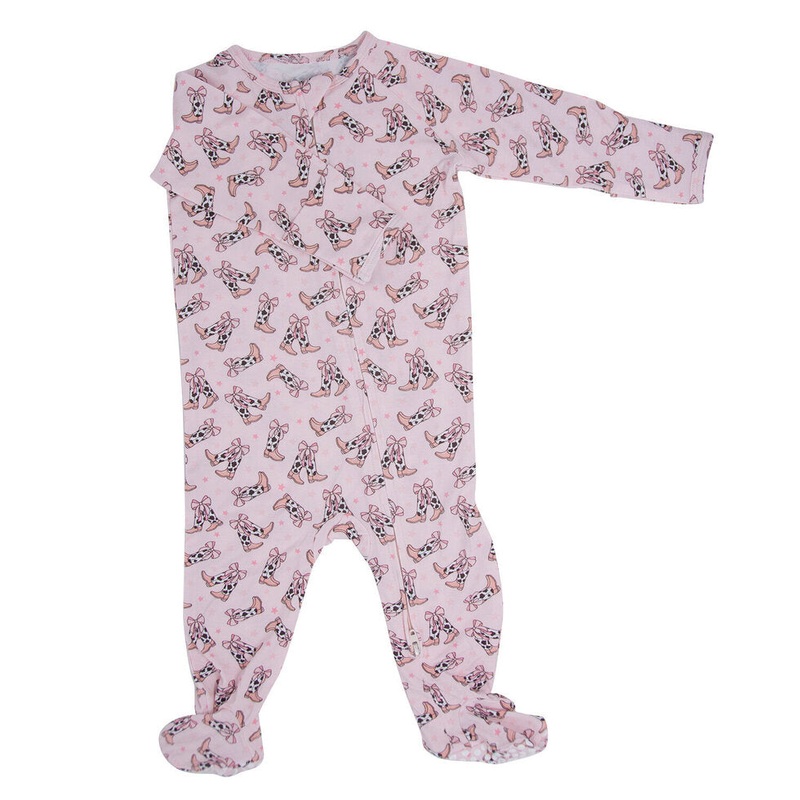 Zipper Footie – Cowhide Boots