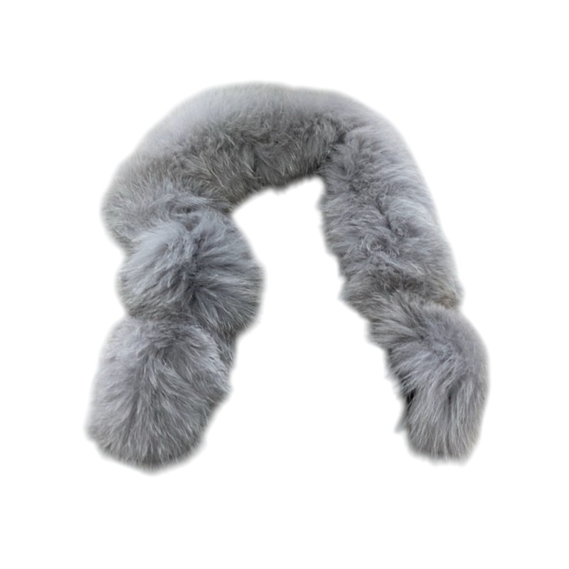 BabyFrrr Faux Fur Stroller Hood Trim, Light Grey