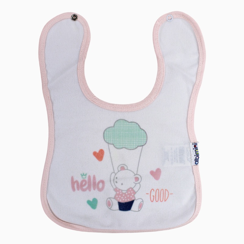 Girls Bib  Flying Bear Print