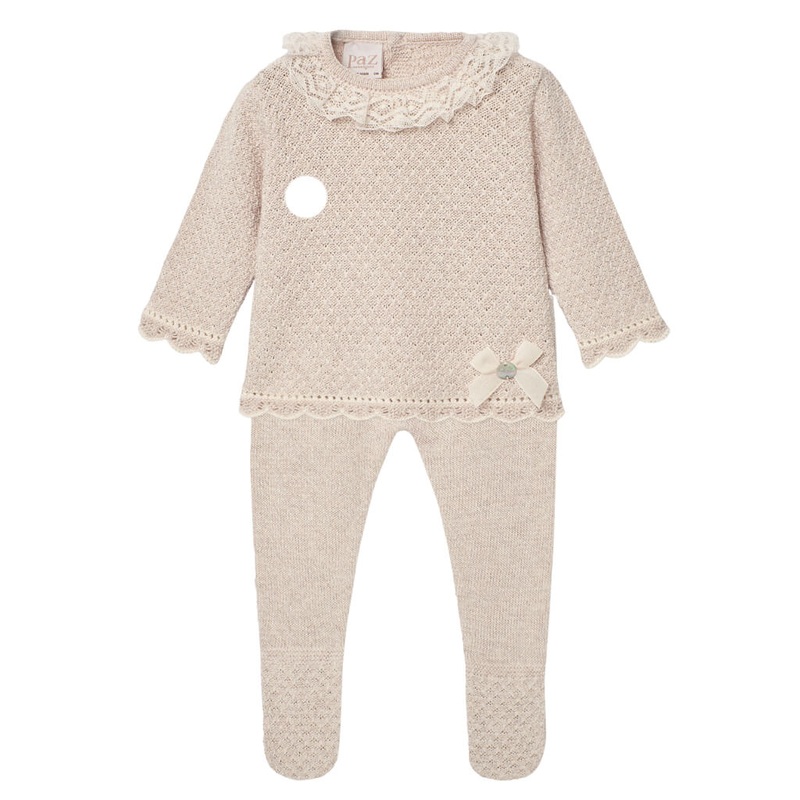 Knit Sweater Set Area Beige