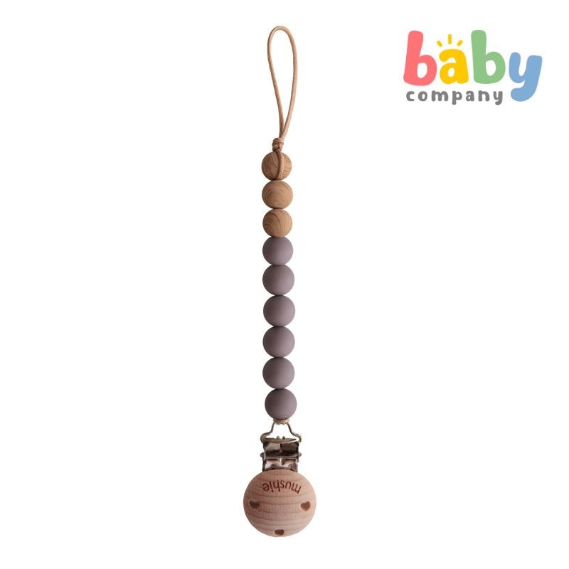 Mushie Pacifier Clips Eva – Ash