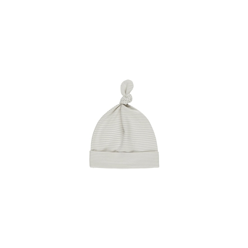 Quincy Mae Knotted Baby Hat – Sky Micro Stripe