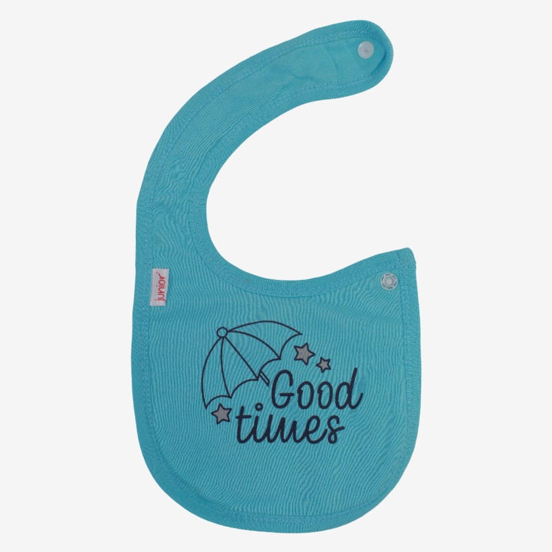 Baby Bib  Aqua with “Good Times” Design
