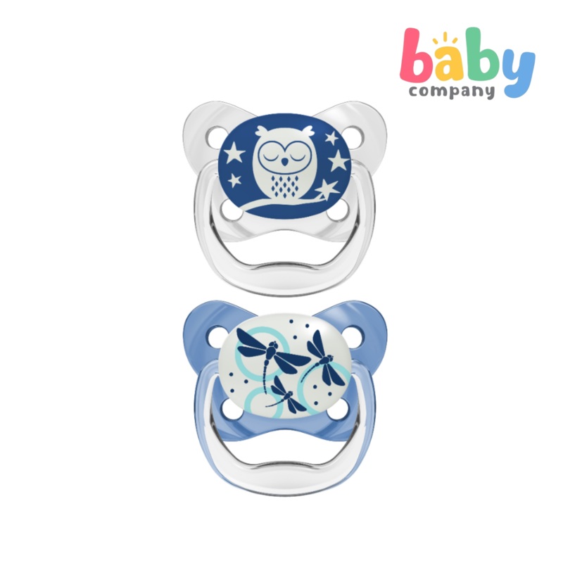Dr. Brown’s Prevent Butterfly Shield Pacifier Stage 1, Pack of 2 (0-6 Months) – Blue