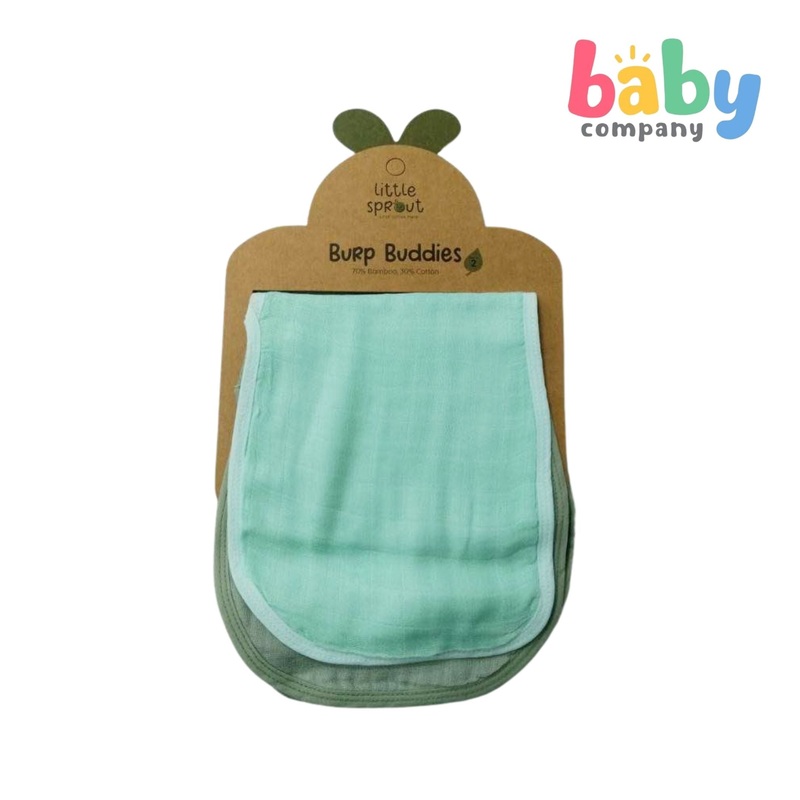 Little Sprout 2pcs Burp Buddies Bamboo – Green