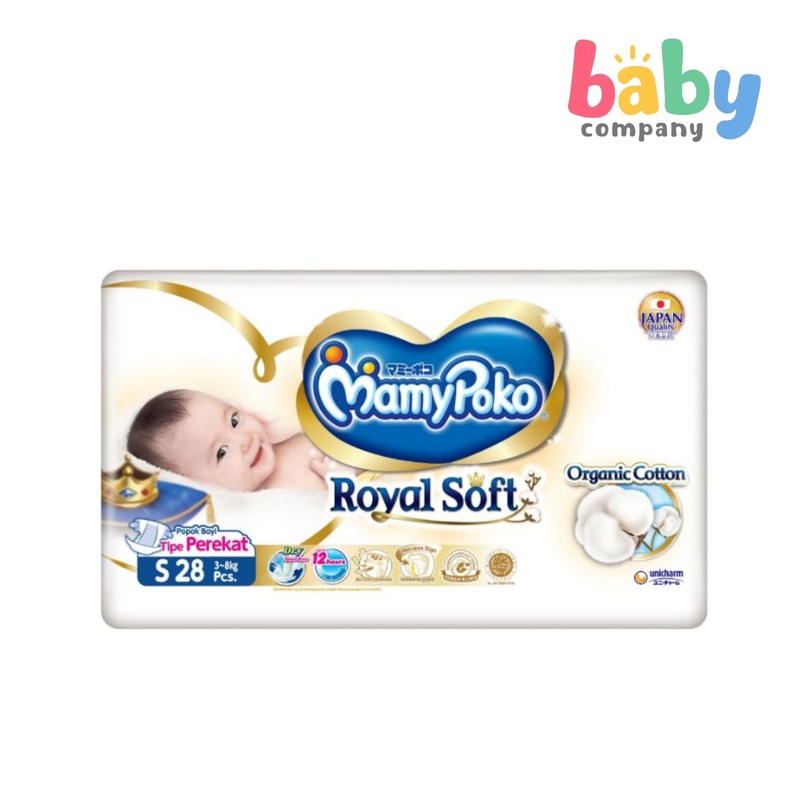 MamyPoko Royal Soft Taped Diapers – Small, 28 pads