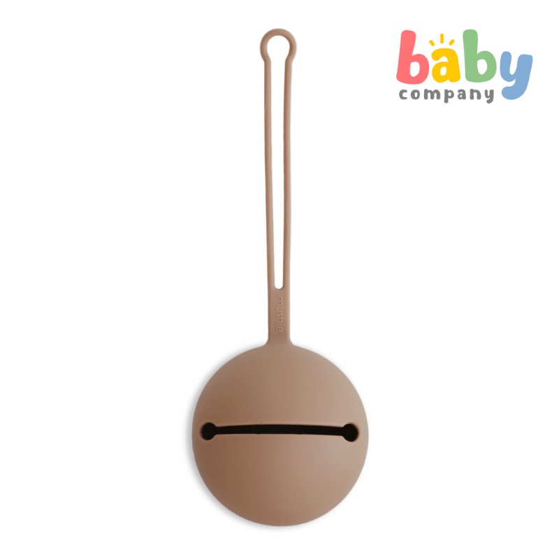 Mushie Pacifier Case – Pale Taupe