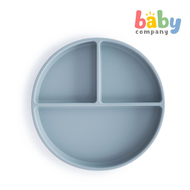Mushie Silicone Suction Plate – Powder Blue