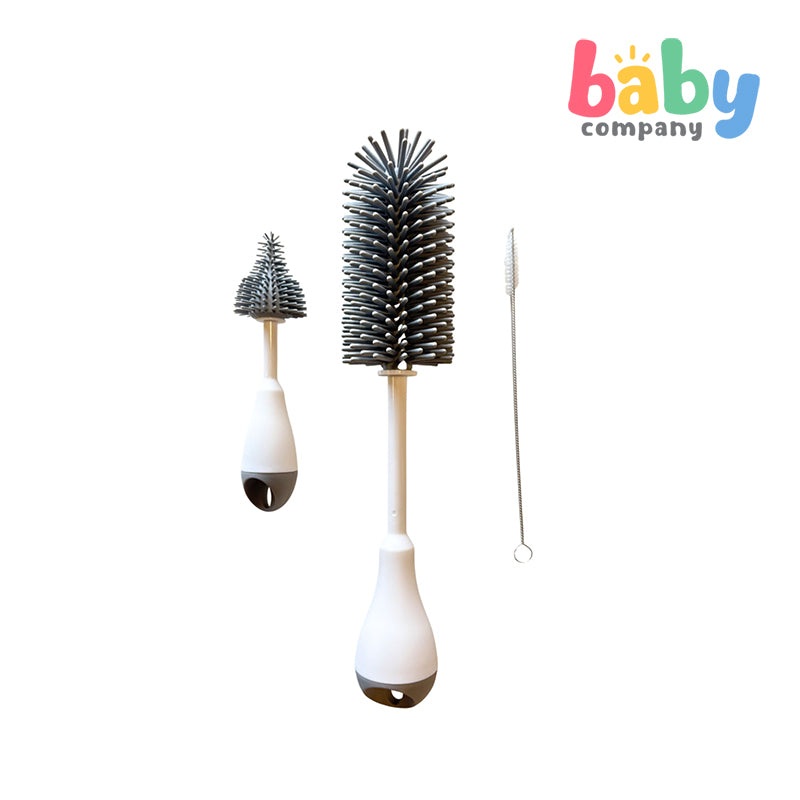 Peekaboo 3pc Silicone Bottle Brush – Gray
