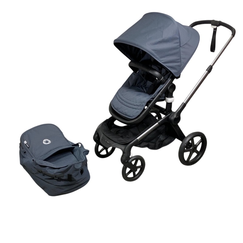 Bugaboo Fox 5 Stroller, 2024, Graphite Frame, Stormy Blue