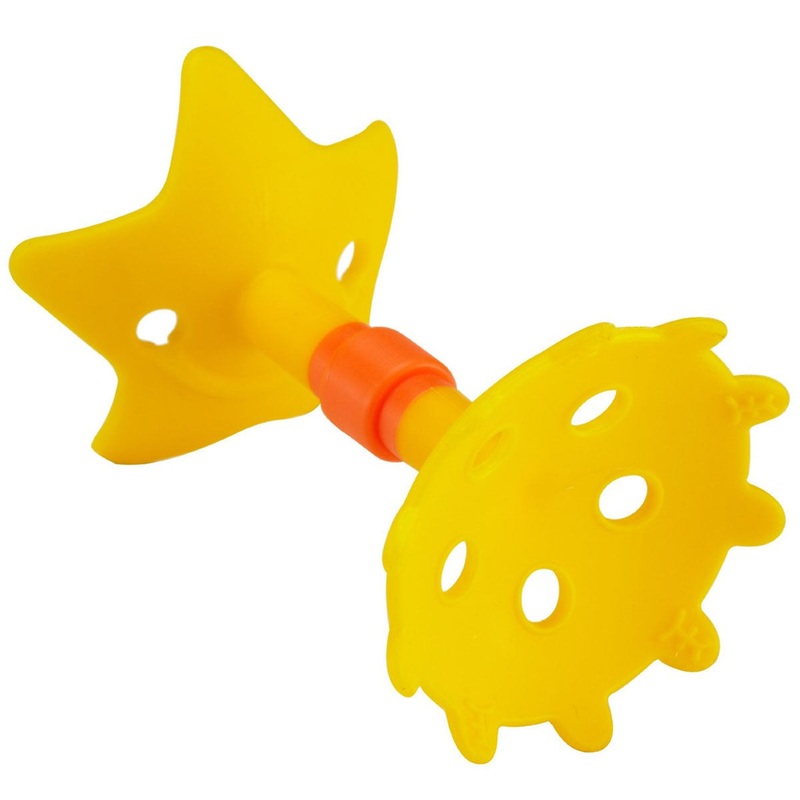 Innobaby EZ Grip Training Teether & Rattle – Yellow