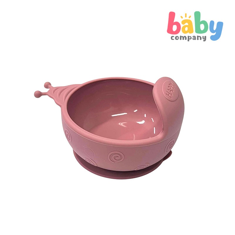 Little Sprout Snail Trail Silicone Bowl for Babies – Pink