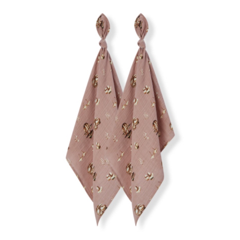 Milkbarn Mushroom Organic Burp Cloth Set