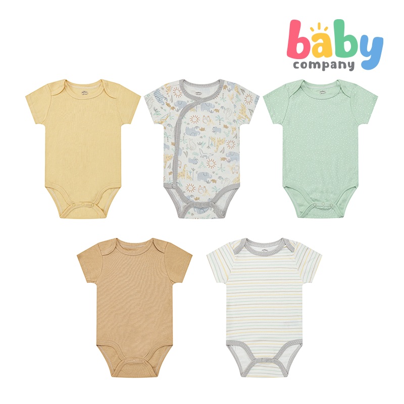 Mothers Choice 5-Pack Bodysuit  Animals 0-3 Months